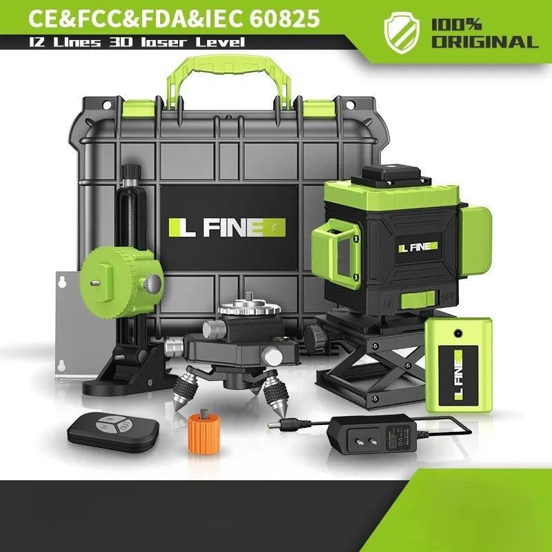🌟 8/12/16 Line Laser Level with 360° Auto-Leveling | 4s Precision⚡Horizontal/Vertical Cross【Home & Construction Essential】LFINE Nivel Laser Tool for Wall Tiling & Framing 🌟 8/12/16 Line Laser Level with 360° Auto-Leveling | 4s Precision⚡Horizontal/Vertical Cross【Home & Construction Essential】LFINE Nivel Laser Tool for Wall Tiling & Framing